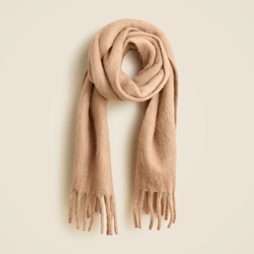 J. Crew Brushed woven scarf tan